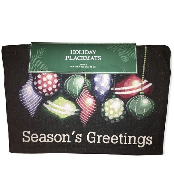 CHRISTMAS ORNAMENT PLACEMATS - Picture 1 of 2